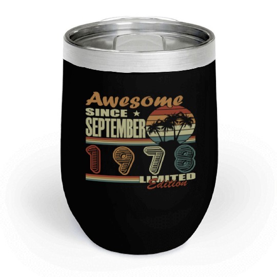september 1978 Anniversary september 1978 septembe Chill Wine Tumblers