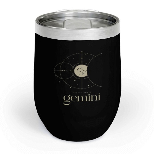 Gemini Star Constellation Zodiac Minimalist Chill Wine Tumblers