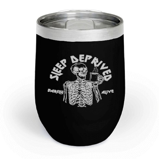 Funny Skeleton Drinking Coffee Chill Wine Tumblers