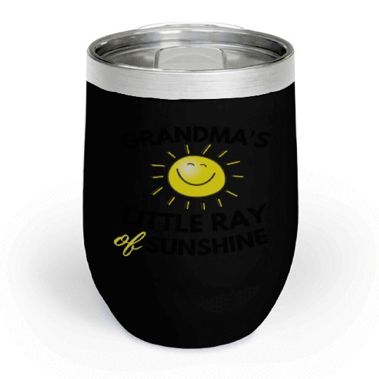 Grandma's Little Ray Of Sunshine Cute Baby Chill Wine Tumblers