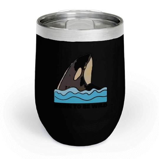 Born to Be Wild: Playful Orca Design Chill Wine Tumblers