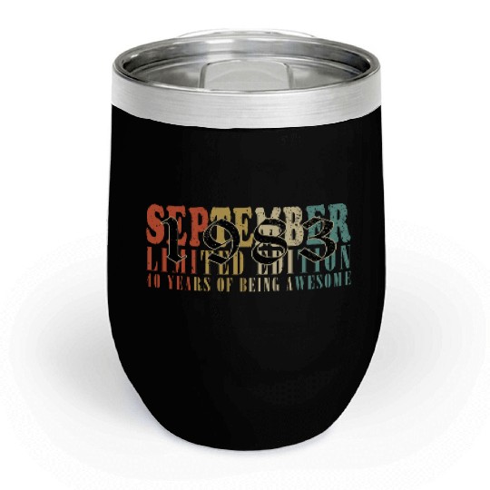 september 1983 Anniversary september 1983 septembe Chill Wine Tumblers