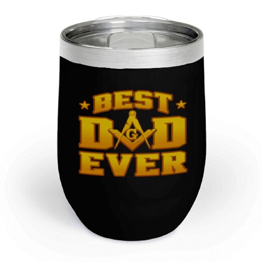Best Dad Ever Freemason Chill Wine Tumblers