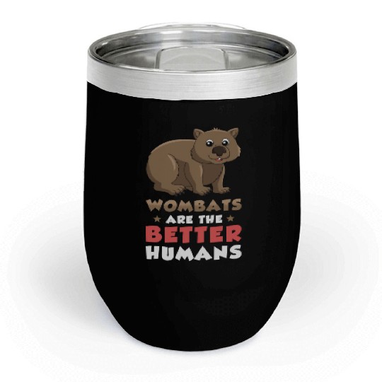 Wombat Australian Animal Lover Chill Wine Tumblers