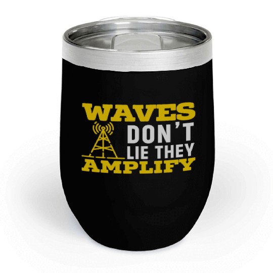 Ham Radio Operator Morse Code Radioactivity Chill Wine Tumblers