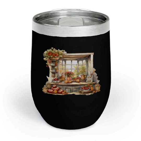 Wild Flowers Chill Wine Tumblers Design - Funny gift