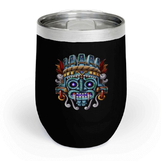 Aztec God Tlaloc Chill Wine Tumblers
