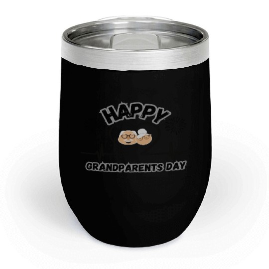 Happy Grandparents Day Chill Wine Tumblers