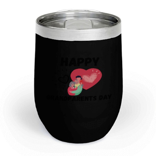 Happy Grandparents Day Chill Wine Tumblers