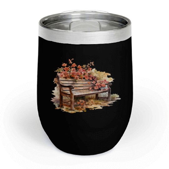 Wild Flowers Chill Wine Tumblers Design - Funny gift