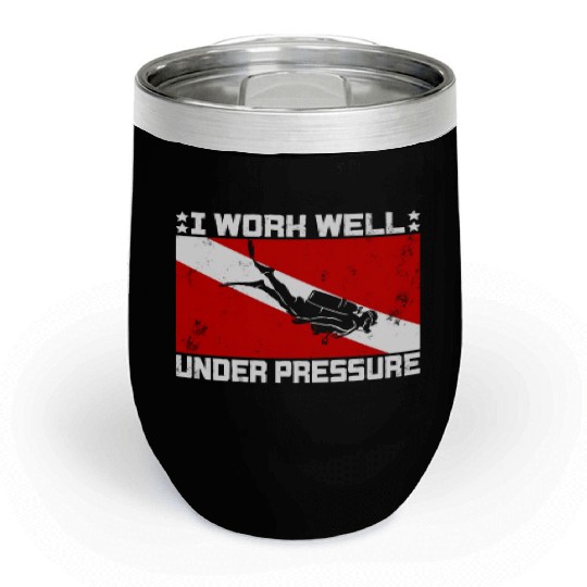 Dive Master Rescue Diver Scuba Diving Instructor Chill Wine Tumblers