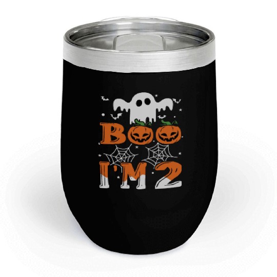 For Kids Age 2 Birth Lazy Creepy Halloween Chill Wine Tumblers