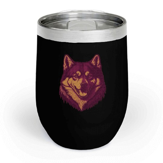 The Classic Siberian Husky Chill Wine Tumblers