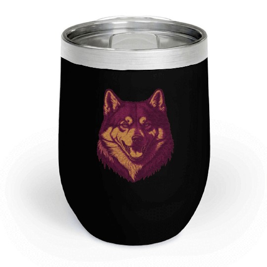The Classic Siberian Husky Chill Wine Tumblers