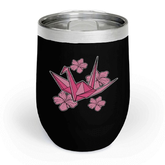 Sakura Origami Artisan Chill Wine Tumblers