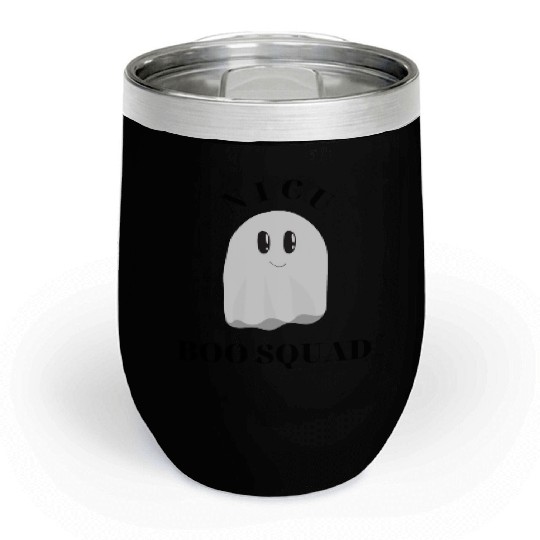 Cute NICU Halloween | NICU Boo Squad design Chill Wine Tumblers