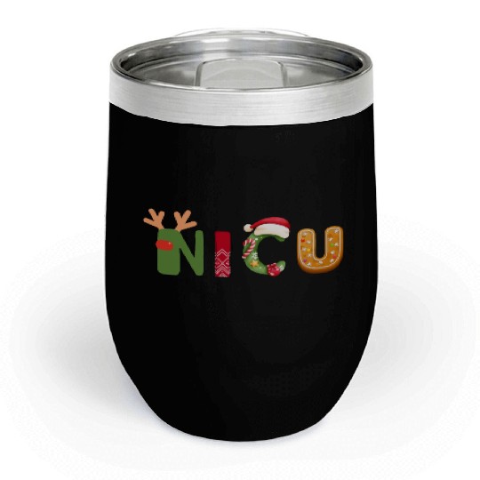 Cute NICU Christmas design Chill Wine Tumblers