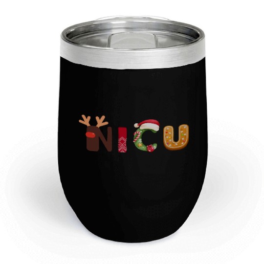 Cute NICU Christmas design Chill Wine Tumblers