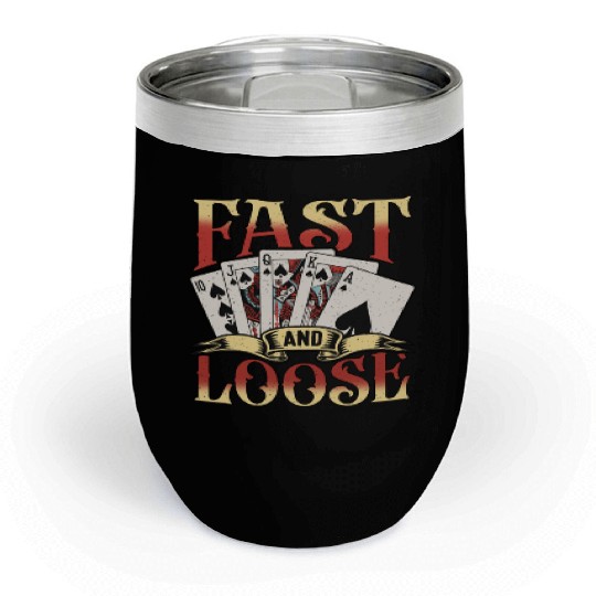 Classic Blackjack Fast And Loose Casino Card Game Chill Wine Tumblers