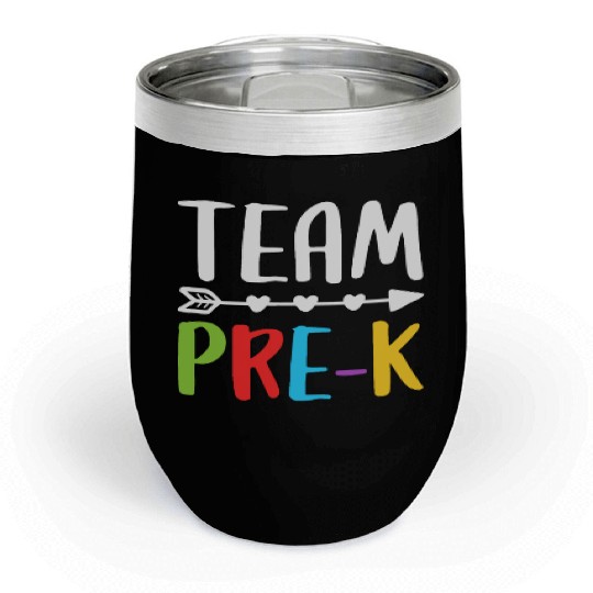 Team Pre-K, Teacher Back To School Chill Wine Tumblers