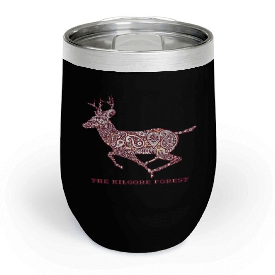 Deer - Maroon Chill Wine Tumblers