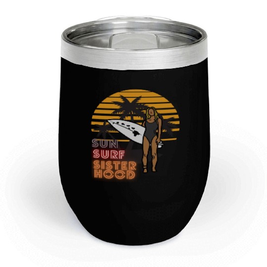 Sun, Surf, Sisterhood Chill Wine Tumblers
