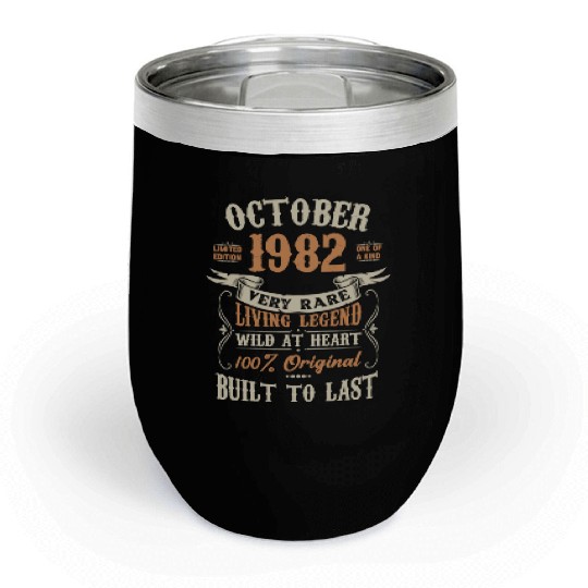 October 1982 Birthday Surprise Chill Wine Tumblers