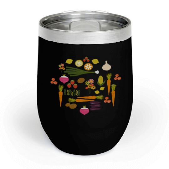 Vegetable Herb Garden Chill Wine Tumblers