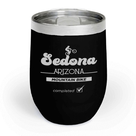 Sedona Arizonna Mountain Biking Chill Wine Tumblers