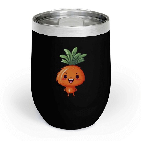 Kawaii Carrot: Cute Vegetable Pal Chill Wine Tumblers