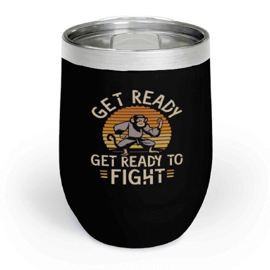 Kung Fu monkey Chill Wine Tumblers