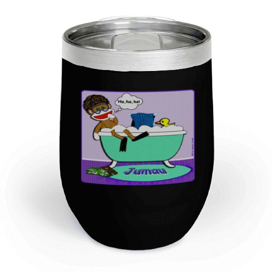 Jumau the Sock Monkey Chill Wine Tumblers