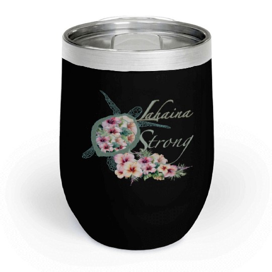 Lahaina Strong: Hibiscus and Sea Turtle Chill Wine Tumblers
