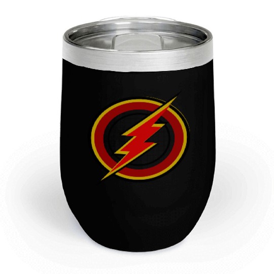 Red and yellow color Gorilla thunder circle design Chill Wine Tumblers