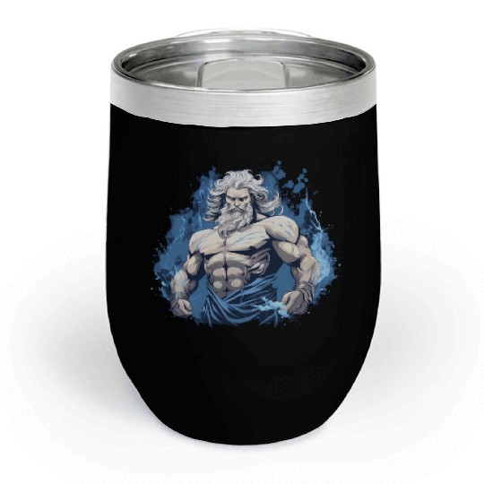 Zeus' Thunderbolt: Godly Gym Dominance Chill Wine Tumblers