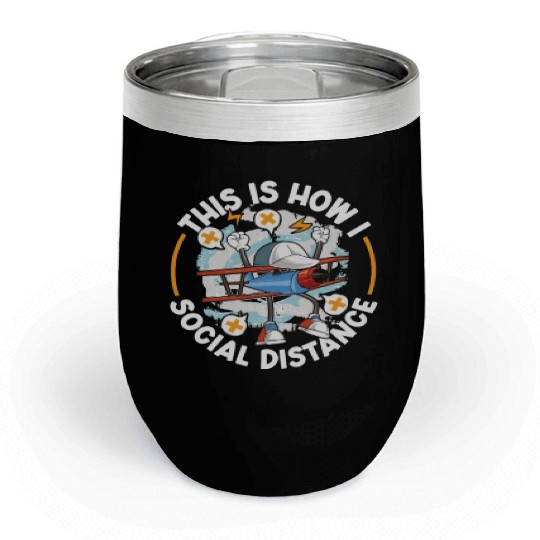 Pilot Aviation Airplane Airline Future Pilots Chill Wine Tumblers