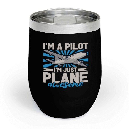 Pilot Aviation Airplane Airline Future Pilots Chill Wine Tumblers