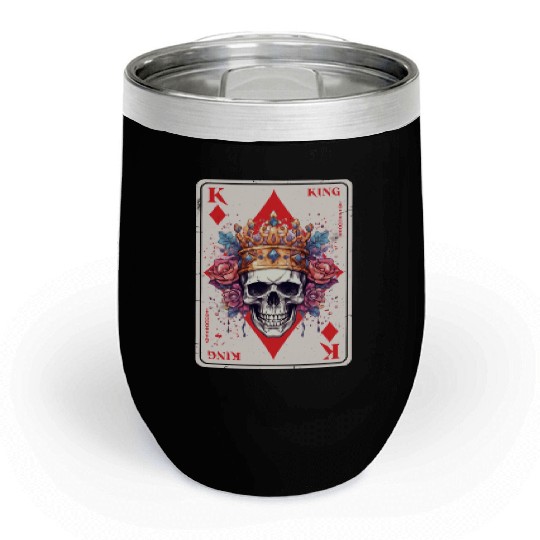 Gothic Card Game Halloween Scary Horror Chill Wine Tumblers