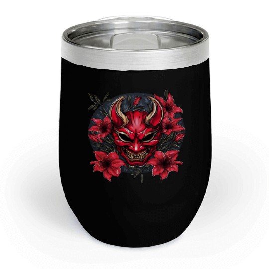 Hannya Red Lily Chill Wine Tumblers