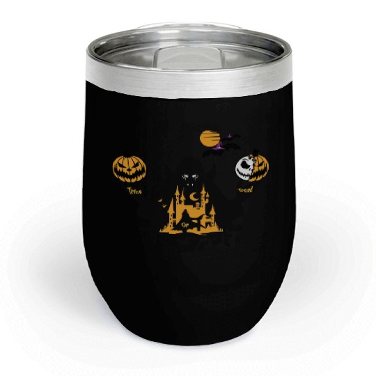 Trick Or Treat Vampire Chill Wine Tumblers
