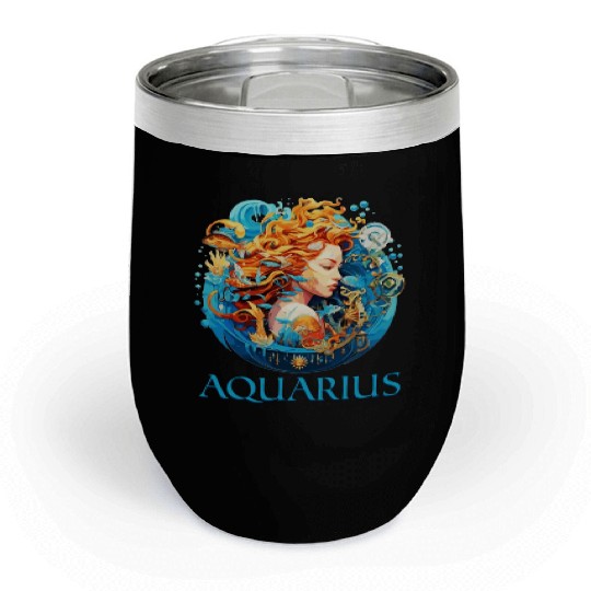 Embrace Your Aquarius Identity: Aquarius Pride Chill Wine Tumblers