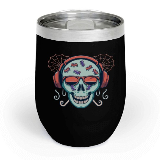 Skull Candy Halloween For Music Chill Wine Tumblers