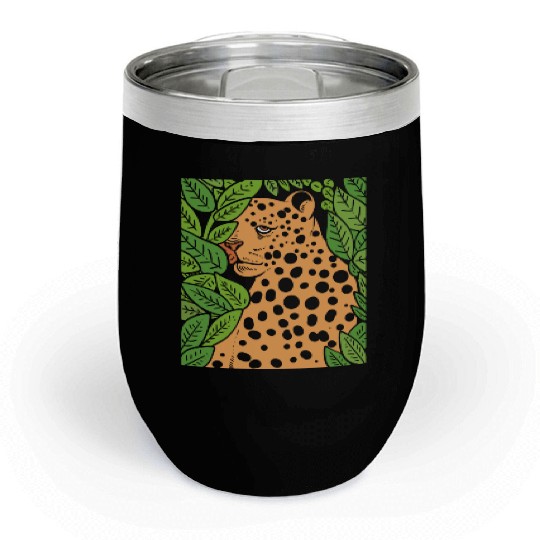 Jaguar in Forest Wildlife Biologist Gift Chill Wine Tumblers