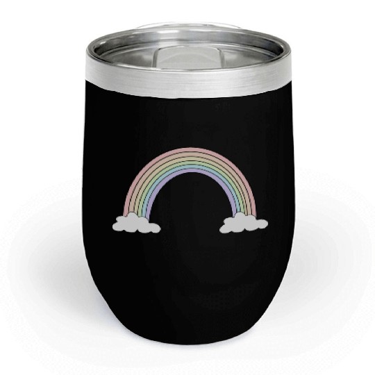Pastel Rainbow Love Chill Wine Tumblers