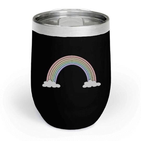 Pastel Rainbow Love Chill Wine Tumblers