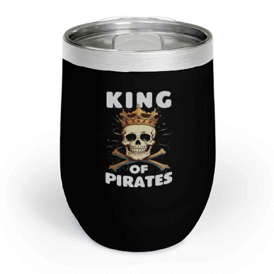 King of Pirates Design - Pirate Captain Adventure Chill Wine Tumblers