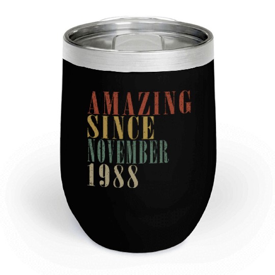 november 1988 Anniversary november 1988 november Chill Wine Tumblers