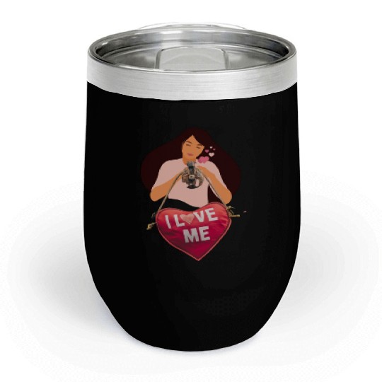 i love me , i heart me Chill Wine Tumblers , i love myself