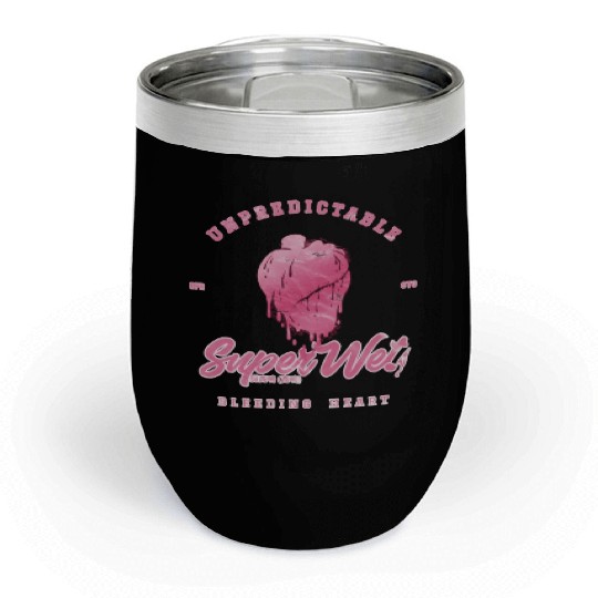 Unpredictable bleeding heart (pale style) Chill Wine Tumblers
