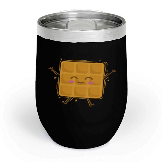 funny Waffle Pastry Baker Dough Chill Wine Tumblers
